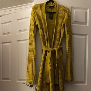 NEW w/ tags size XXS/XS Yellow Hanifa Medium Knit Cardigan Dress (oversized)